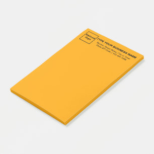 Post-it® Marque d'affaires sur la tête de couleur orange lo