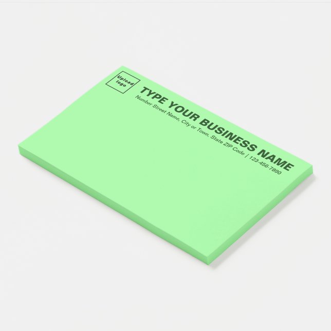 Post-it® Marque d'affaires sur le cap de Vert clair Grand (Incliné)