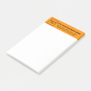 Post-it® Marque d'affaires sur orange en tête de longue cou