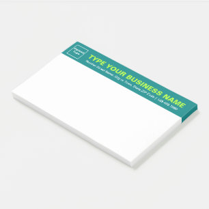 Post-it® Marque d'affaires sur Turquoise vert en tête de gr