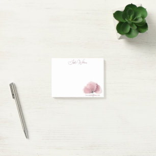 Post-it® Marque minimaliste de pavot rose