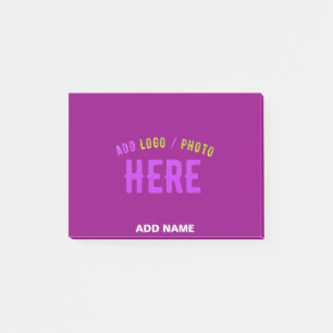 POST-IT® MARQUE MODERNE MODERNE PERSONNALISABLE POURPULAIRE