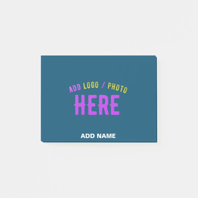 POST-IT® MARQUE MODERNE MODERNE PERSONNALISÉE MODERNE BLEUE (Devant)