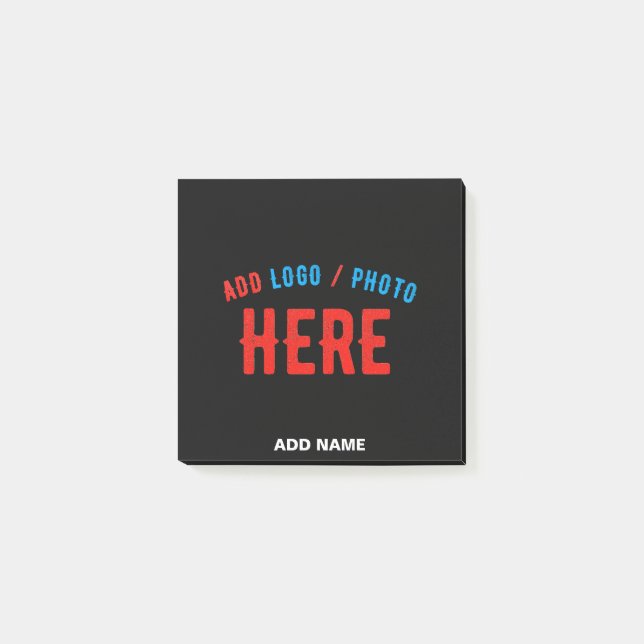 POST-IT® MARQUE VERIFIEE NOIRE PERSONNALISABLE MODERNE ET C (Devant)