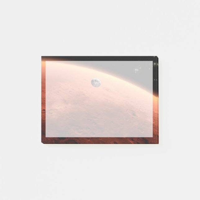 Post-it® Mars Science Laboratory approchant Mars. (Devant)