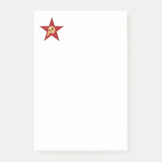 Post-it® Marteau et faucille dans l'étoile rouge (Devant)