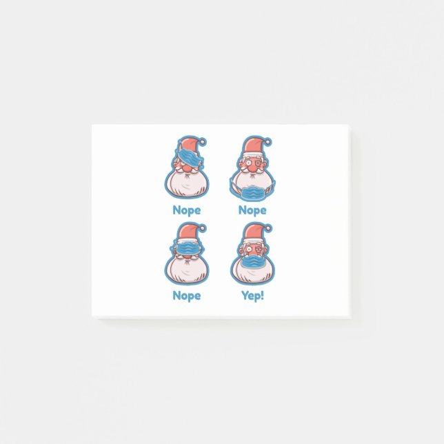Post-it® masque facial covid santa claus xmas (Devant)