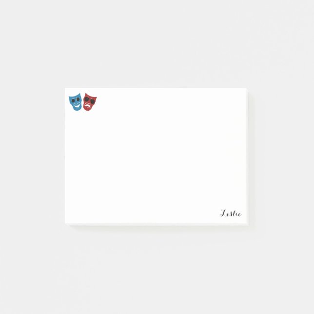 Post-it® Masques de drame avec lunettes de soleil (Devant)