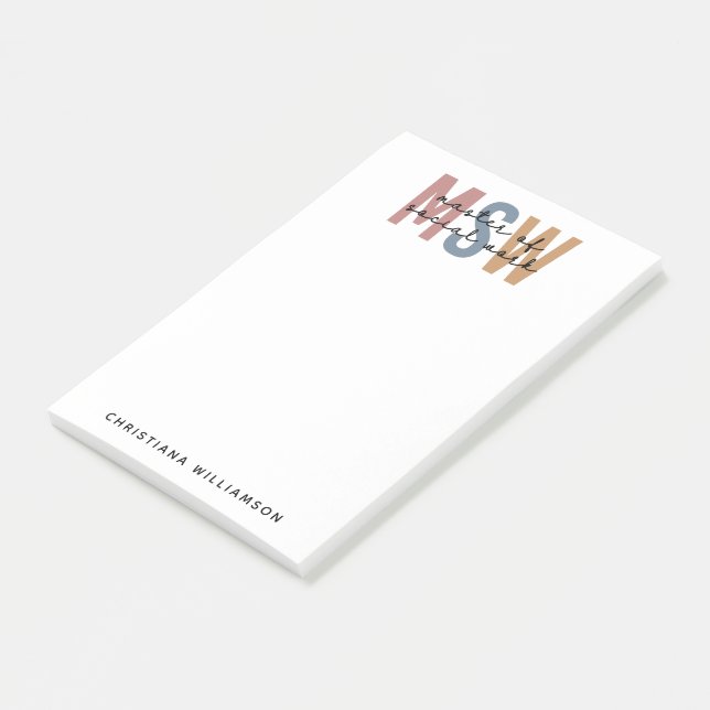 Post-it® Master en travail social en MSW (Incliné)