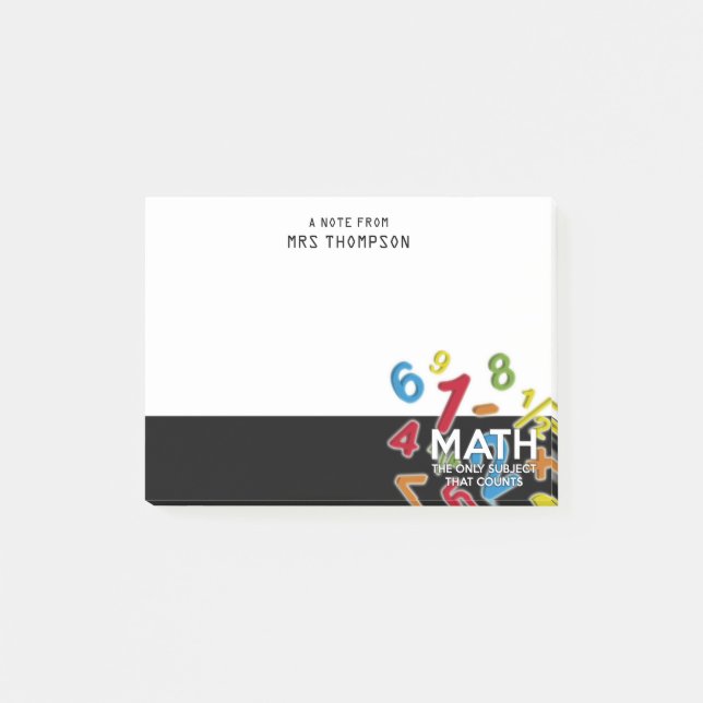 Post-it® Math personnalisé le seul sujet amusant moderne (Devant)