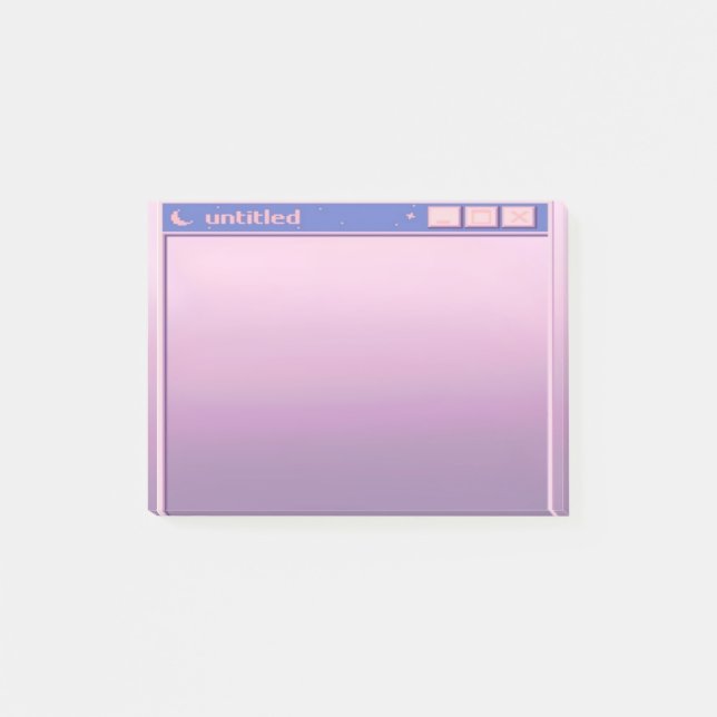 Post-it® mauve aubergine mauve esthétique illustration mign (Devant)