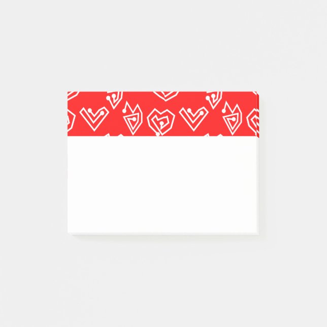 Post-it® Mazes de la Saint Valentin blanche (Devant)