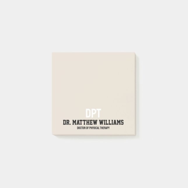 Post-it® Médecin DPT personnalisé de la thérapie physique C (Devant)