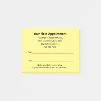 Post-it® Médecin Médicale Votre prochain rappel de rendez-v