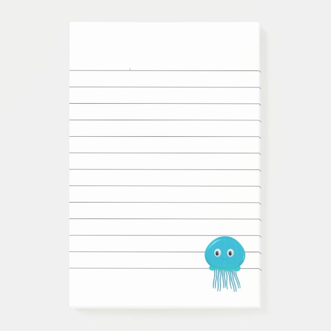 Post-it® Méduses de dessin animé mignon alignées  (Devant)