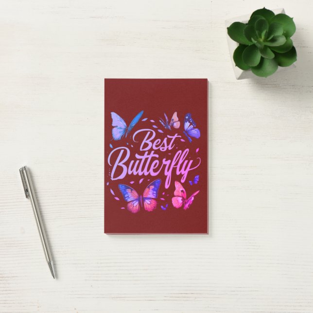 Post-it® Meilleur Bloc-notes pour papillon. (Bureau)