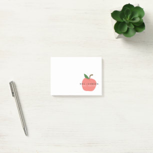 Post-it® Meilleur enseignant Apple Cute Fun Nom Moderne S