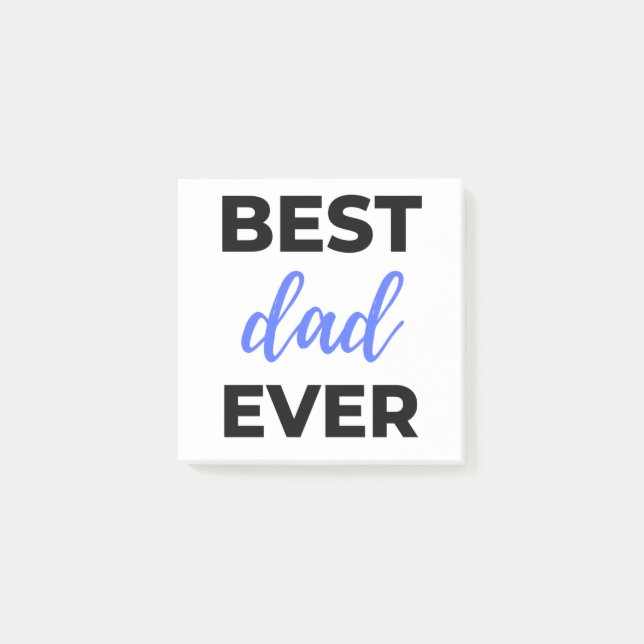 Post-it® Meilleur Papa Noir (Devant)