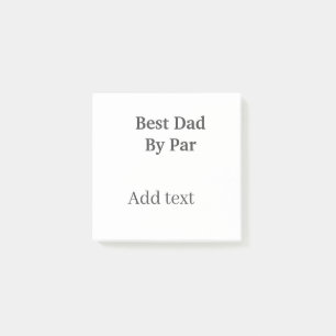 Post-it® Meilleur papa par gris noir fête des pères nom sim