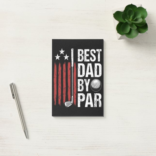 Post-it® Meilleur Papa Par Humour Golf (Bureau)