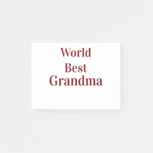 Post-it® Meilleure grand-mère du monde grands-parents grand