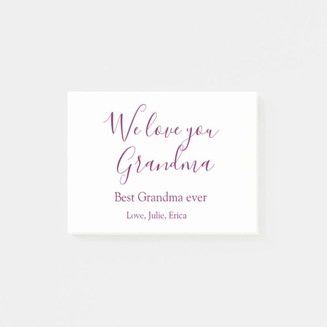 Post-it® meilleure grand-mère toujours grands-parents cadea (Devant)