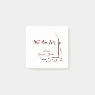 Post-it® Meilleure maman jamais rouge amour espagnol bordur