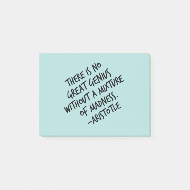 Post-it® Mélange génial de la folie Aristote Inspiration (Devant)
