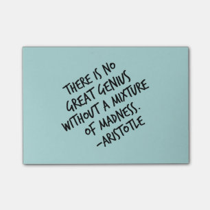 Post-it® Mélange génial de la folie Aristote Inspiration