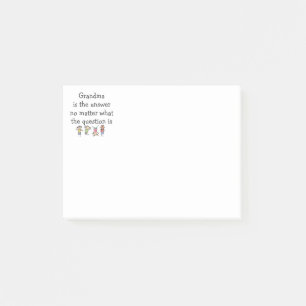 Post-it® Mémé est la réponse drôle citation pour enfants