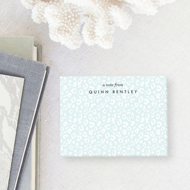 Post-it® Menthe | Empreinte de léopard Pastel Personnalisé (Créateur téléchargé)