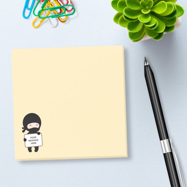 Post-it® Mention Ninja minuscule sur le texte personnalisé  (Créateur téléchargé)