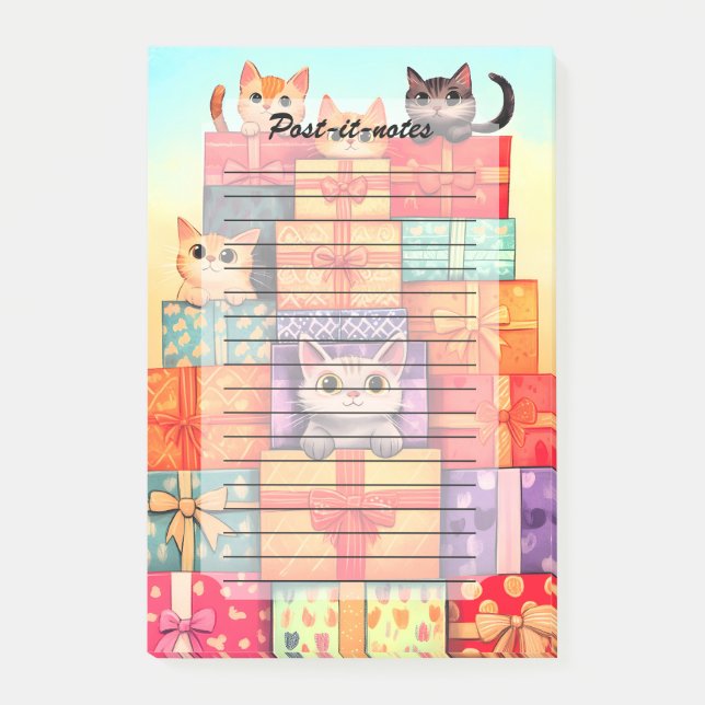 Post-it® Meow Gift Birthday Tower (Devant)
