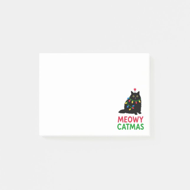 Post-it® Meowy Noël de chat (Devant)