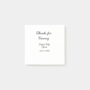 Post-it® Merci à venir baby shower moderne simple typogr