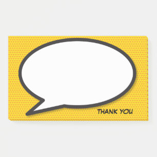 Post-it® Merci Bulle De Discours Simple Moderne Amusant