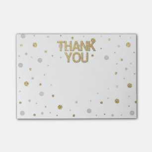 Post-it® Merci de confettis d'impression d'aluminium