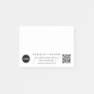Post-it® Merci de nous laisser un avis Logo Code QR Busines