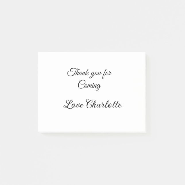 Post-it® merci d'être venu nom à ajouter par SMS (Devant)