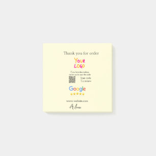 Post-it® Merci Google avis scan QR entreprise