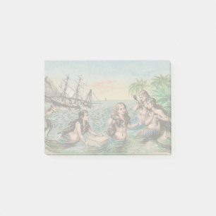Post-it® Mermaid Antique Magie Océan Nautique