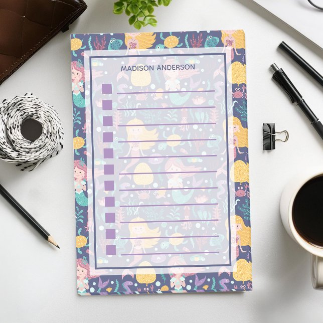 Post-it® Mermaid Marine Océan Nautique Créateur À Faire Lis (Créateur téléchargé)