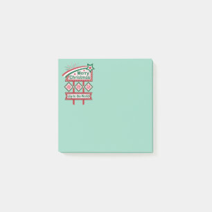 Post-it® Merry Christmas Retro Marquee - Joy to the World