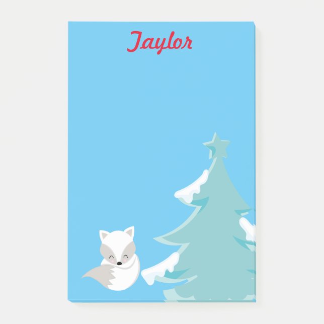 Post-it® Merveilleuse hiver renard blanc (Devant)