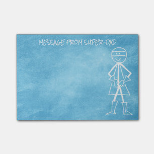 Post-it® Message de père de papa - bleu de tableau