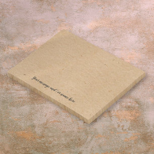 Post-it® Message personnalisé style papier kraft rustique