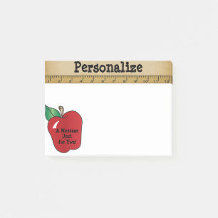 Post-it® Message rouge de 🍎 d'Apple pour un professeur