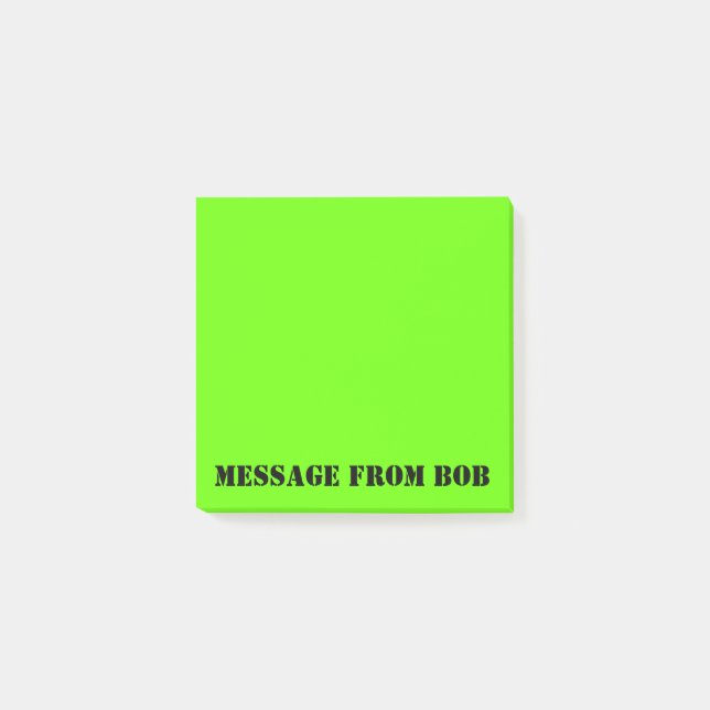 Post-it® Message vert 3 x 3 de Dayglow (Devant)