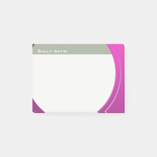 Post-it® Métal brillant personnalisable n'importe quel text (Devant)