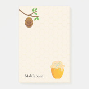 Post-it® Miel d'or et ruche d'abeille